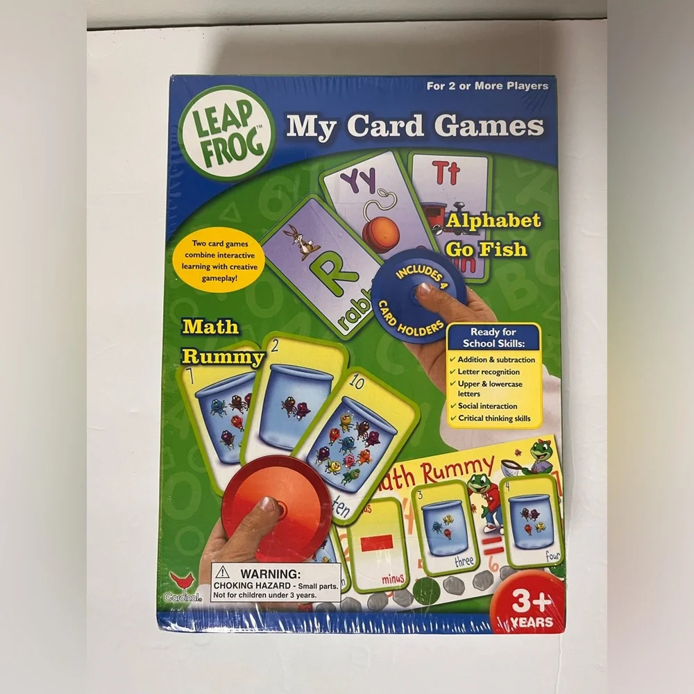 LEAP FROG 2006 Alphabet Go Fish and‎ Math Rummy My Card Games New Sealed